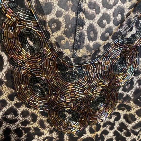 🐆 Semi sheer leopard blouse - Picture 2 of 3